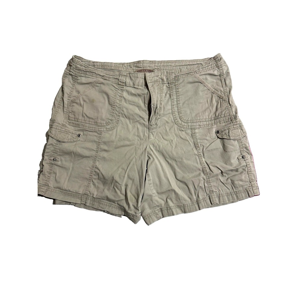 Mossimo Girls Beige Cargo Shorts Size 14 Cotton/Spandex Canvas Drawstring